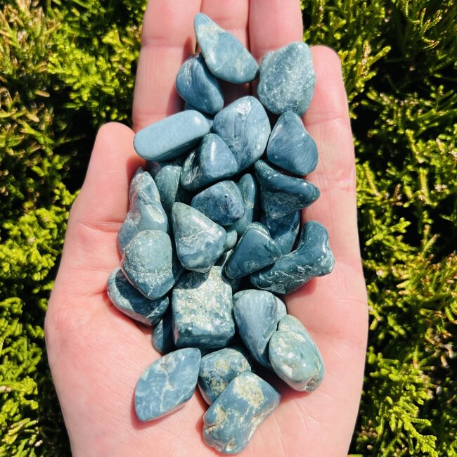 Dianite (Blue Jadeite) - Tumbled