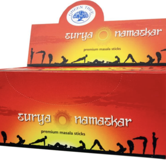 Surya Namaskar Incense Masala (Full Box) 12-12 Sticks/15g - Green Tree