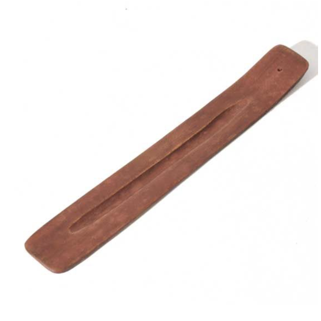 Incense Stick Burner Wood Canoe Sled Ash Catcher Holder - Basic Plain
