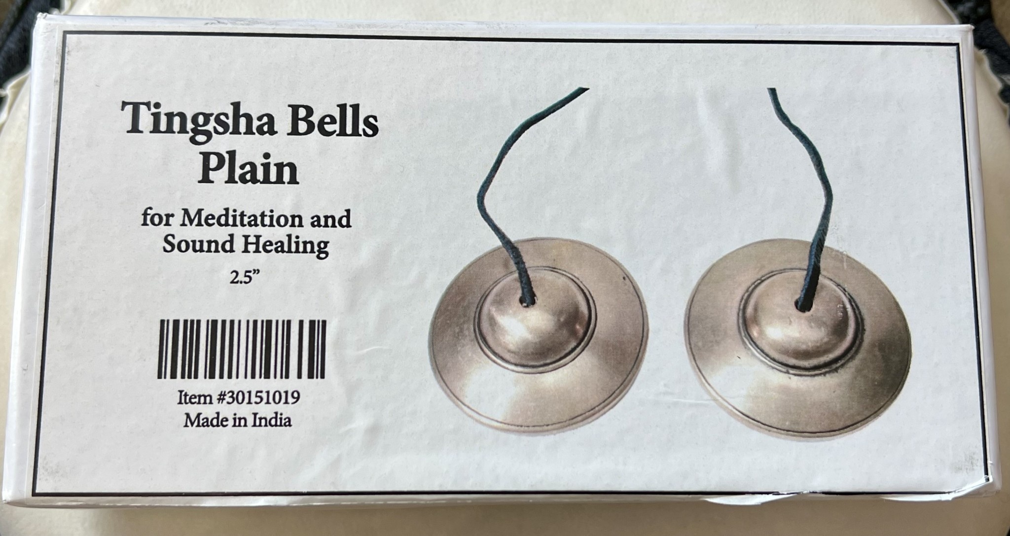 Tingsha Tibetan Prayer Chimes Bells CymbalsPlain 2.5" Box Set Sound