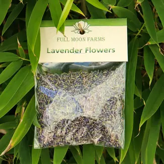 French Lavender Flowers Herbs Buds 0.5oz - Fragrant Sleep Anxiety - Full Moon Farms