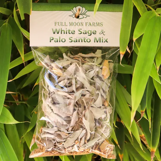 White Sage & Palo Santo Loose Smudge Mix- 1oz -Full Moon Farms