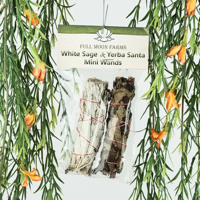 White Sage & Yerba Santa Mini Smudge Stick- 2 Pack -Full Moon Farms