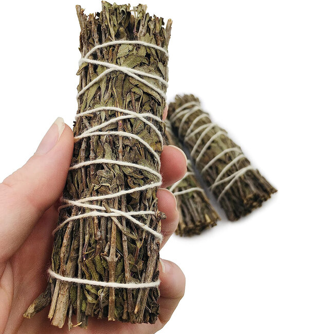 Black Sage (Mugwort) Bundle Smudge Stick  - 4"