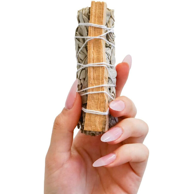 White Sage & Palo Santo Smudge Bundle Stick Torch -3-4"