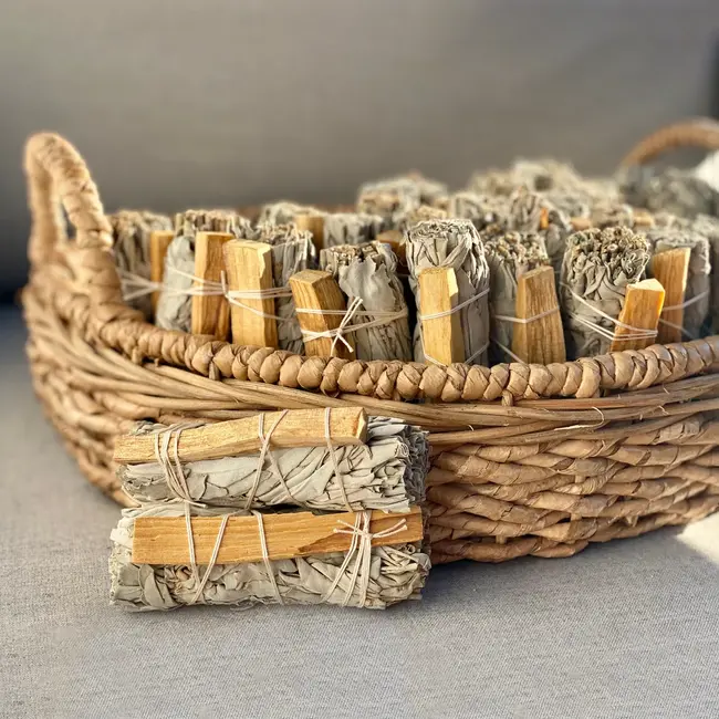 White Sage & Palo Santo Smudge Bundle Stick Torch -3-4"