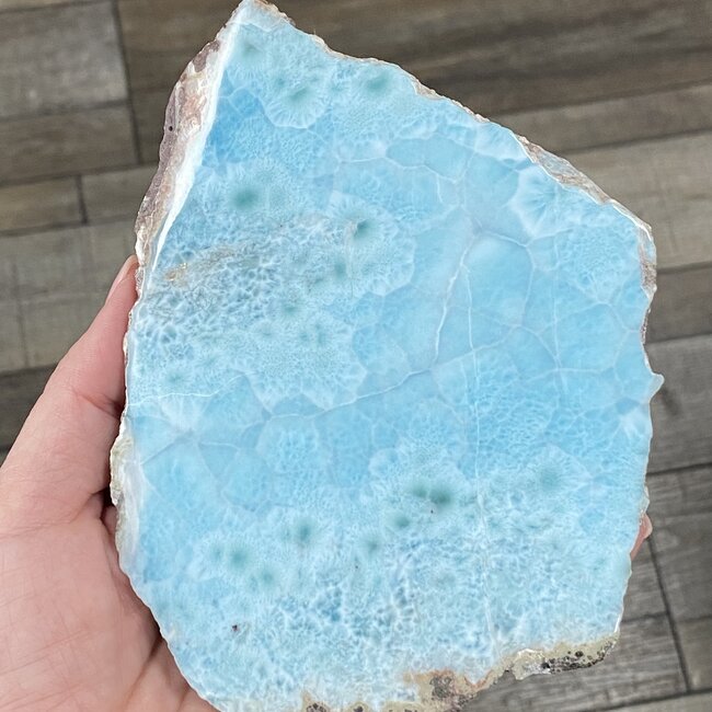 Larimar Slab - Specimen (Polished One Face) Slice Free Form Rough Raw Natural
