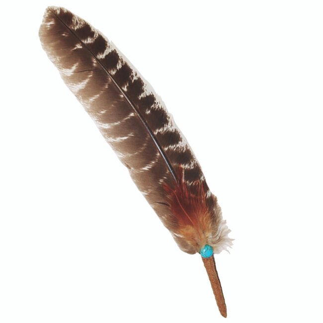 Smudge/Sage Feather with Turquoise Bead #1