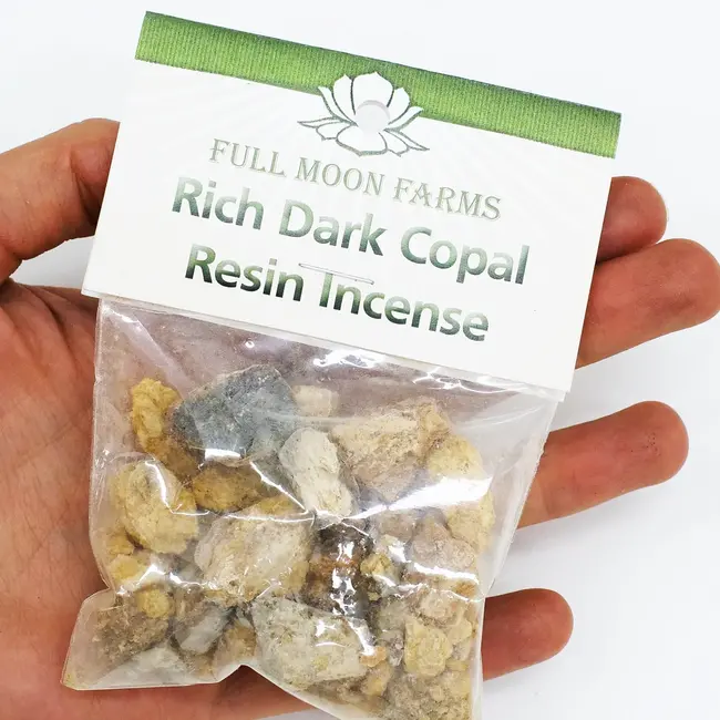 Rich Dark Copal Resin Incense Natural - 1oz Package - Full Moon Farms