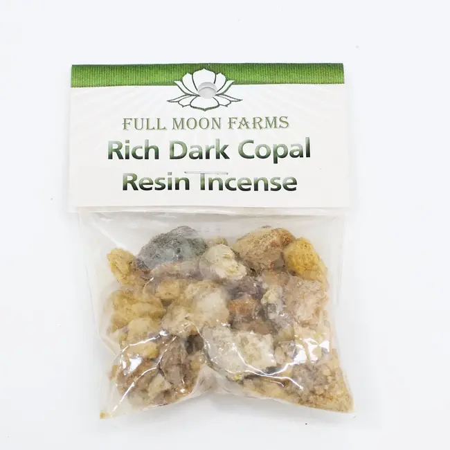 Rich Dark Copal Resin Incense Natural - 1oz Package - Full Moon Farms