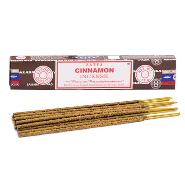 Cinnamon Incense - 12 Sticks in Box 15g - Satya
