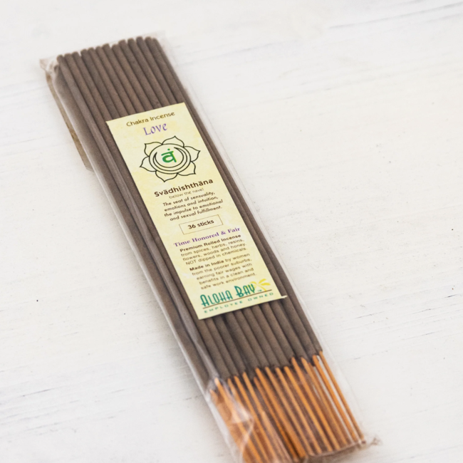 Sacral Chakra (Love) Incense - 36 Sticks/Package Orange - Aloha Bay
