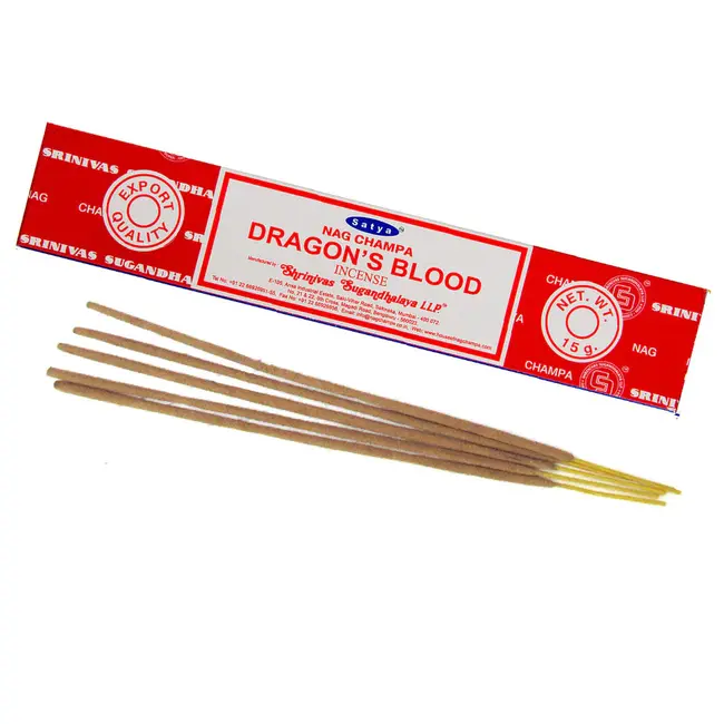 Dragons Dragon's Blood Incense - 12 Sticks in Box 15g - Satya
