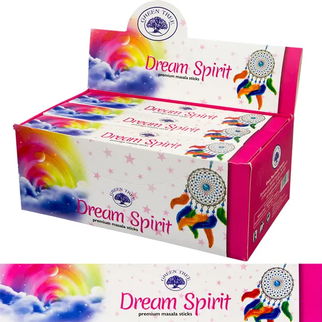 Dream Spirit Incense (Full Box) 12-12 Sticks/15g - Green Tree