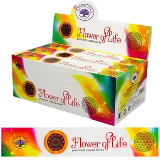 Flower of Life Incense (Full Box) 12-12 Sticks/15g - Green Tree