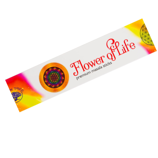 Flower of Life Incense Masala - 12 Sticks in Box 15g - Green Tree