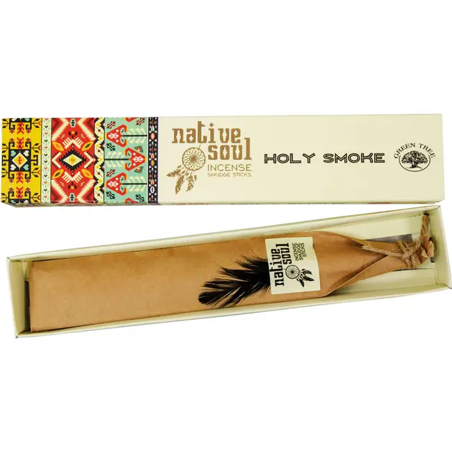 Holy Smoke Incense Sticks Smudge - 12 Sticks in Box 15g - Native Soul