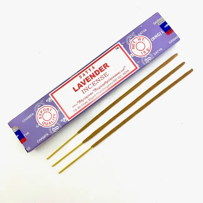 Lavender Incense - 12 Sticks in Box 15g - Satya