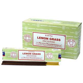 Lemon Grass Lemongrass Incense -12 Sticks in Box 15g - Satya