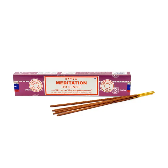 Meditation Incense - 12 Sticks in Box 15g - Satya