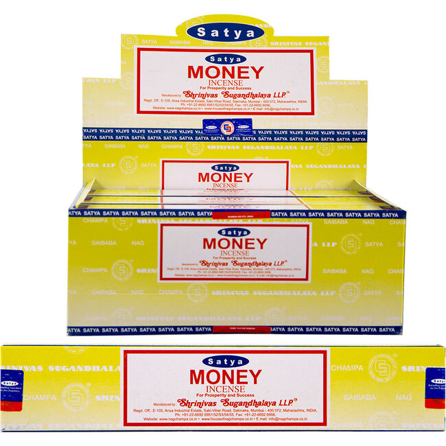 Money Incense - 12 Sticks/Box 15g - Satya/Nag Champa