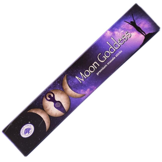 Moon Goddess Incense Masala - 12 Sticks in Box 15g - Green Tree