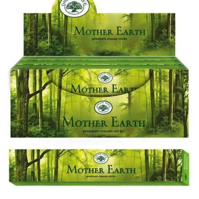 Mother Earth Incense Masala (Full Box) 12-12 Sticks/15g - Green Tree