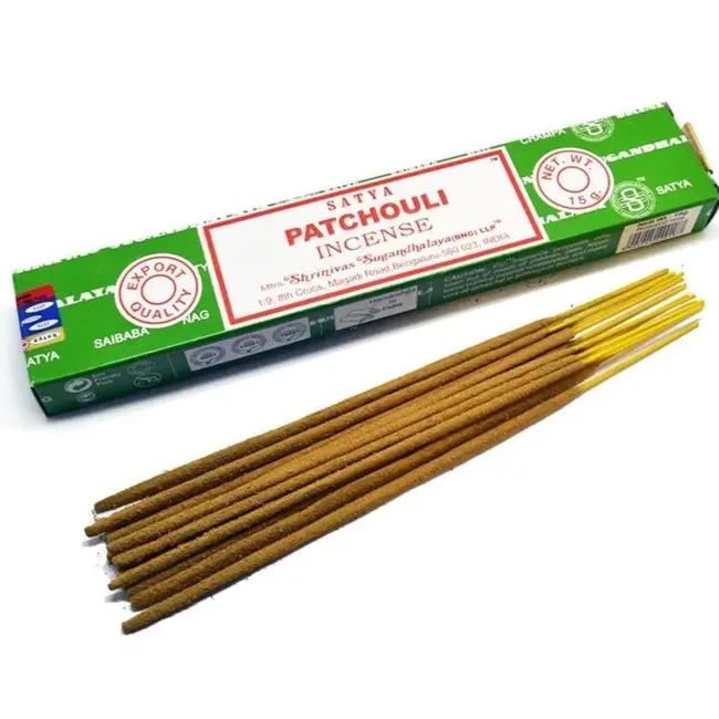 Patchouli Incense - 12 Sticks in Box 15g - Satya