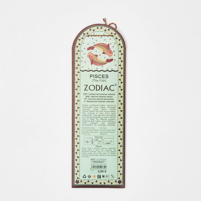 Pisces (Patchouli) Incense Sticks - Zodiac Horoscope Astrology 25g - R Expo