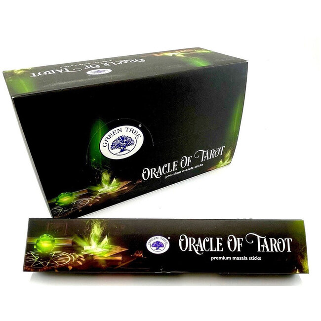 Oracle of Tarot Incense Masala Full Box of 12 Sticks (15g) - Green Tree