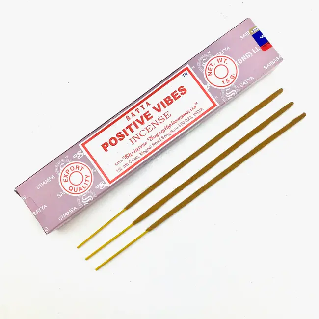 Positive Vibes Incense - 12 Sticks in Box 15g - Satya