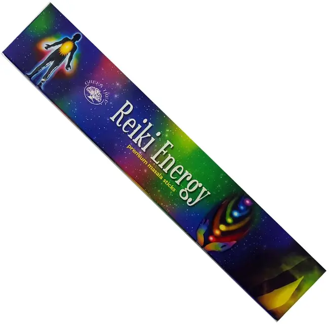 Reiki Energy Incense Masala - 12 Sticks in Box 15g - Green Tree