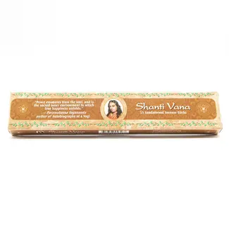 Sandalwood Incense - 15 Sticks in Box - Shanti Vana
