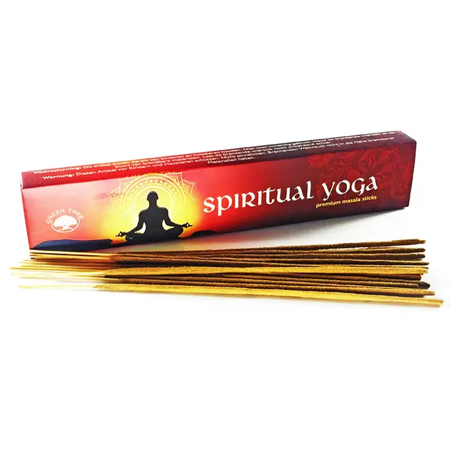 Spiritual Yoga Incense Masala - 12 Sticks in Box 15g - Green Tree