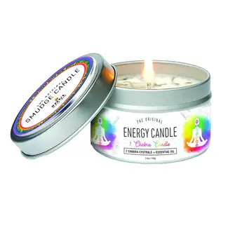 7 Seven Chakra Energy Smudge Candles - 3.5oz Tin Essential Oil