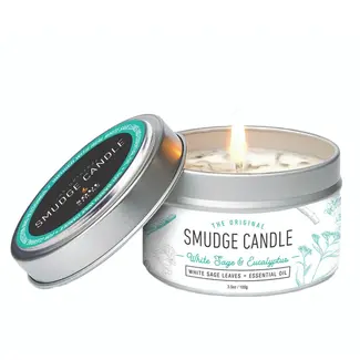 White Sage & Eucalyptus Smudge Candle - 3.5oz Tin Essential Oil