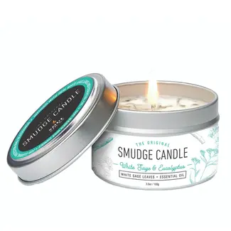 White Sage & Eucalyptus Smudge Candles - 3.5oz Tin Essential Oil
