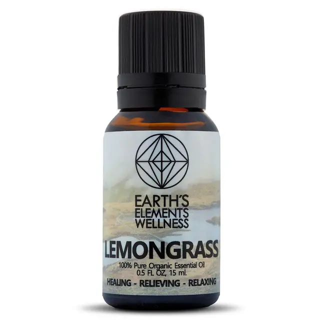 Lemongrass Organic Essential Oils - 15ml, 0.5oz - Earth's Elements