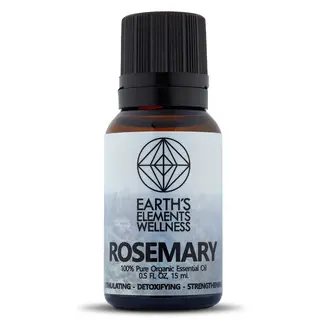 Rosemary Organic Essential Oils - 15ml/0.5oz - Earth's Elements Rosemary Organic Essential Oils - 15ml/0.5oz - Earth's Elements