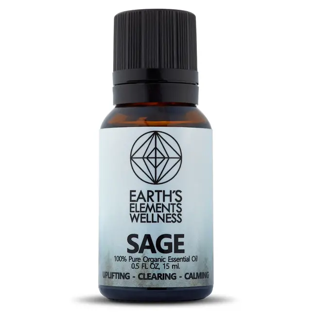 Sage Organic Essential Oils - 15ml/0.5oz - Earth's Elements