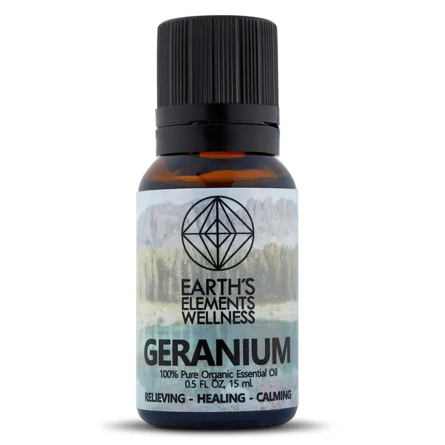 Geranium Organic Essential Oils - 15ml/0.5oz - Earth's Elements