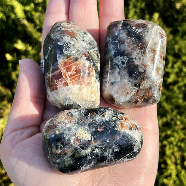 Sunstone w/Iolite - Pocket Stone Sunstone w/Iolite - Pocket Stone