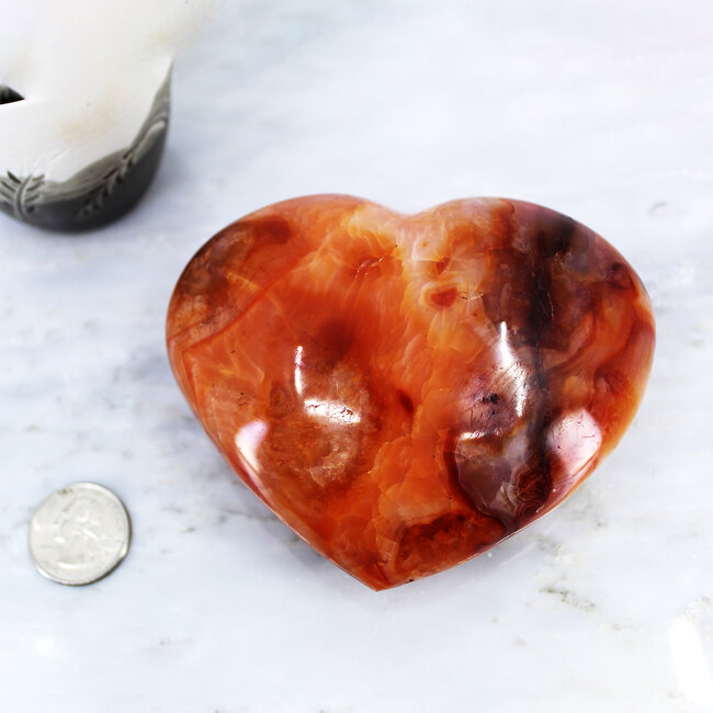 Carnelian Heart - Extra Large (3")