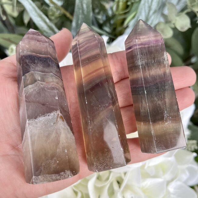 Rainbow Fluorite (Light) Tower Point Generator - Medium (3-4")