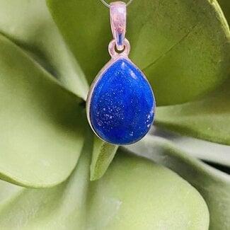 Lapis Lazuli Teardrop/Pear Pendant-Sterling Silver