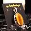 Gold Tigers Eye Pendant #7-Oval Sterling Silver