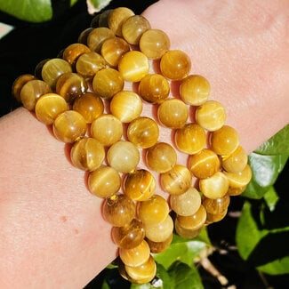 Golden Tigers Eye Bracelets (Honey Silky) - 8mm