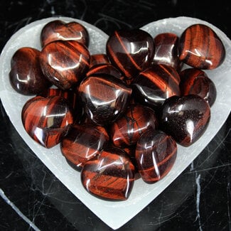 Red Tigers Eye Heart - Small