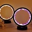 Amethyst Crystal Lamp - Round Circle LED USB Home Decor Room  - Rough Raw Natural Night Light