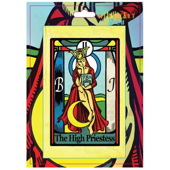 The High Priestess Tarot Stickers - Large 4"x6.5"